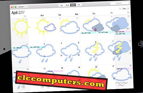 Ücretsiz MAC Takviminde Hava Tahmini Ekleme.